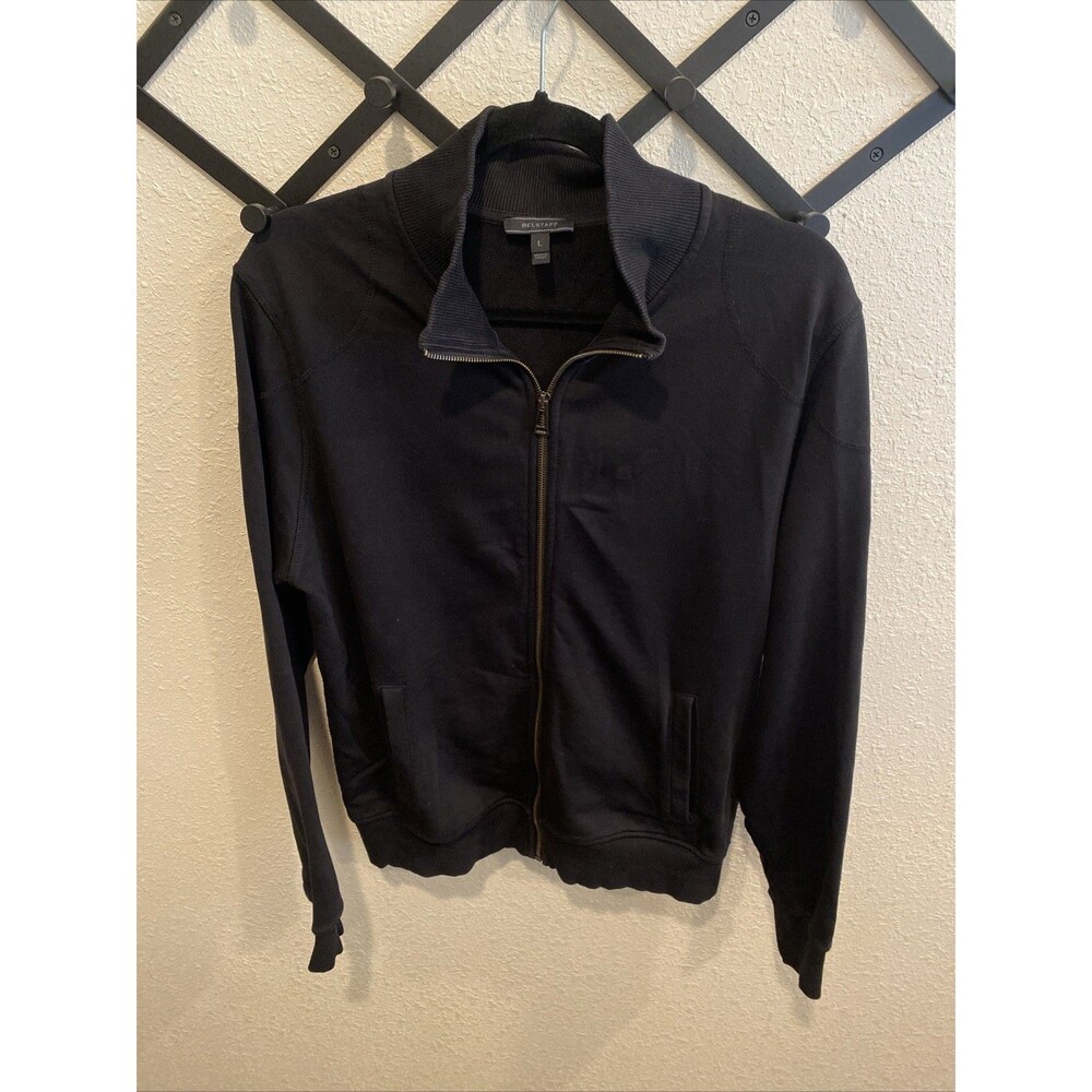 Belstaff Full Zip Sweatshirt Cotton Size Large Black